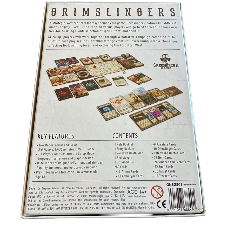 Grimslingers Card Game Complete Excellent